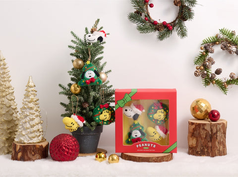 Peanuts Snoopy Holiday Key Ring 4types SET | Christmas, Woodstock, Snoopy | Tree Objet | Ornament