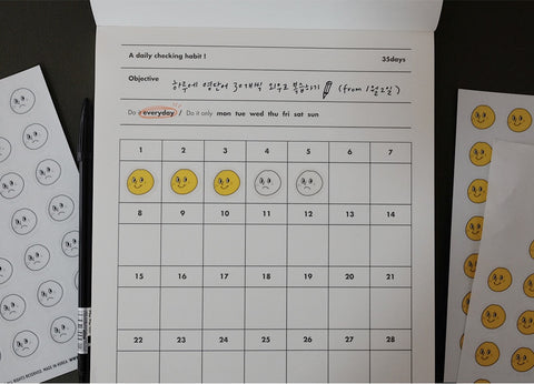 Daily Checking Habit 35days | 100sheets