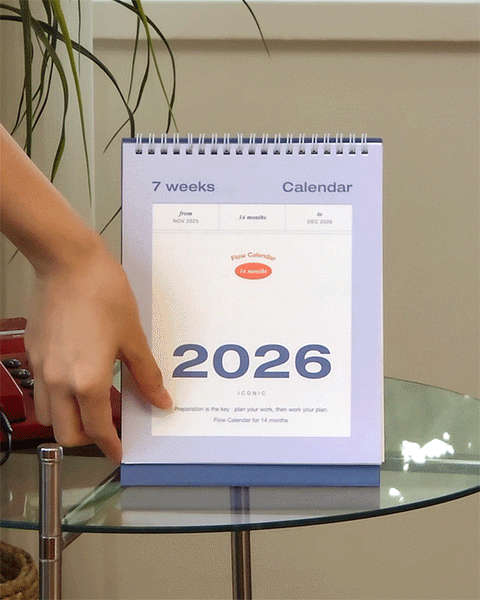 2026 Flow Desk Calendar | Desk Scheduler 2026