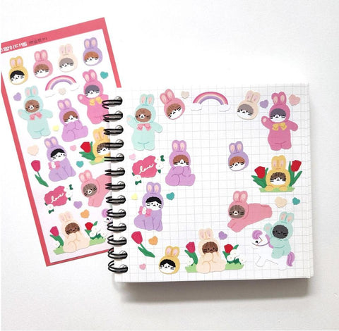 Rabbit Cat Seal Sticker v.1 | Kitty Deco Sticker