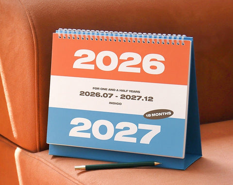 2026-2027 Desk Calendar + Undated Scheduler (2026.7 - 2027.12)