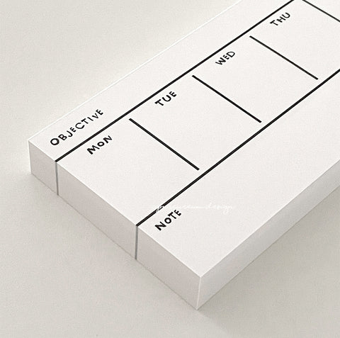Cupid Bear Weekly Plan Memo Pad