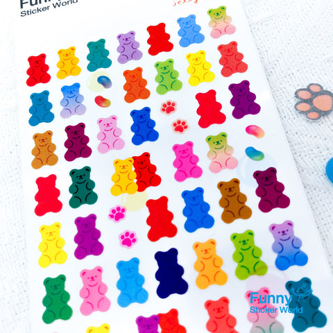 Jelly Bear Sticker | Gummy Bear C586P PVC