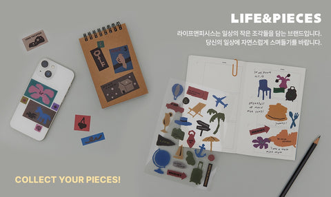 LIFE&PIECES Square Sticker Set | 6sheets