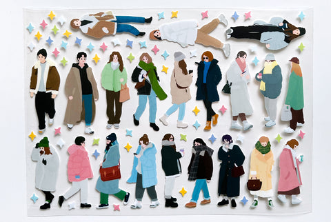Gestures_Walk the Road (Winter) Seal Sticker