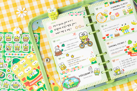 Sanrio KEROKEROKEROPPI Paper File & Sticker Pack