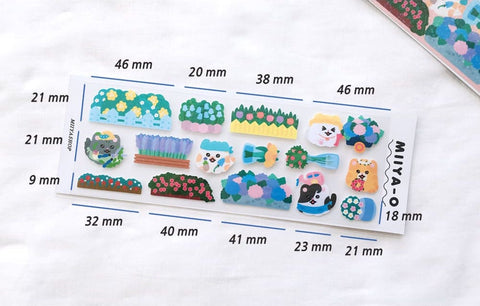 Miiya-o Gargen Seal Sticker | Kitty Cat Deco Sticker