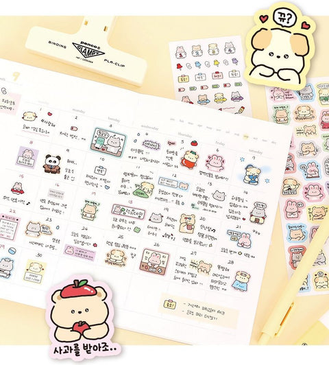 Cute Animal Friends Sticker Pack | 6sheets