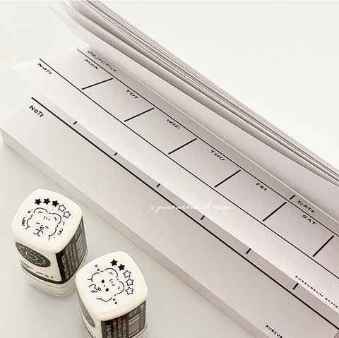 Cupid Bear Weekly Plan Memo Pad