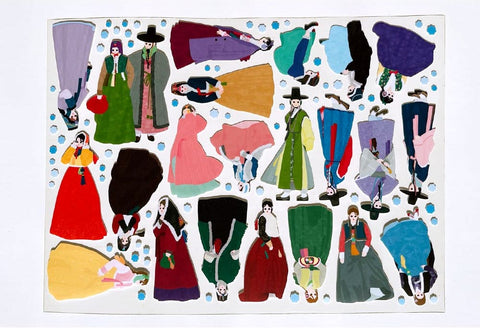 Winter Hanbok Seal Sticker | Deco Sticker