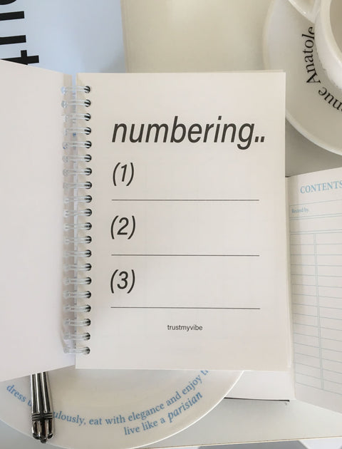 Numbering Weekly Planner _ 6 month