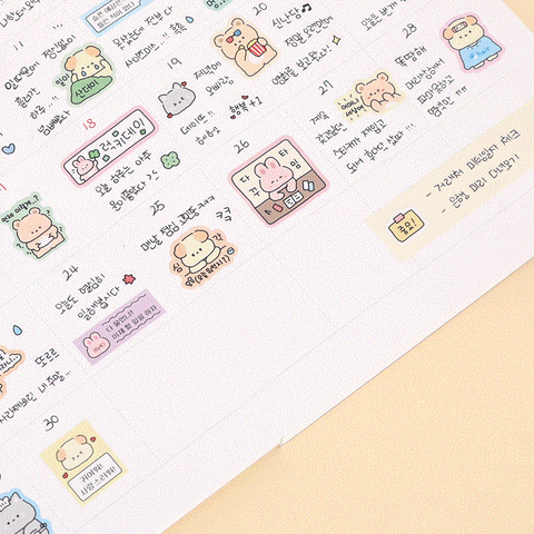 Cute Animal Friends Sticker Pack | 6sheets