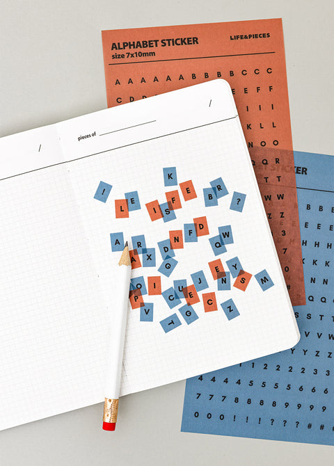 LIFE & PIECES Alphabet Sticker Pack