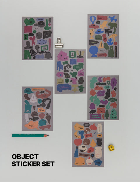 LIFE&PIECES Object Sticker Pack | 6sheets
