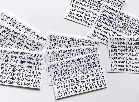 Crooked Date Seal Sticker Pack | Deco Sticker