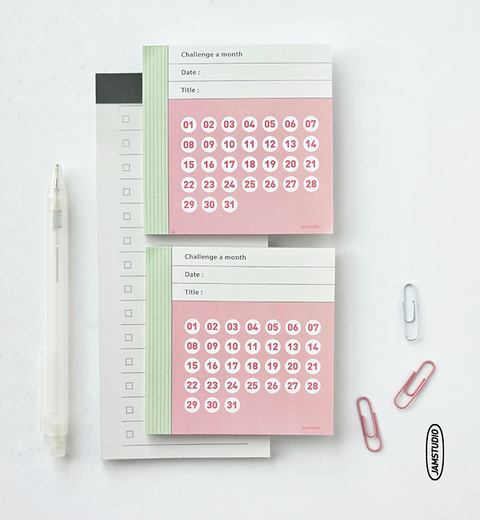 Monthly Habit Notepad to Achieve Your Goal | Memo Pad