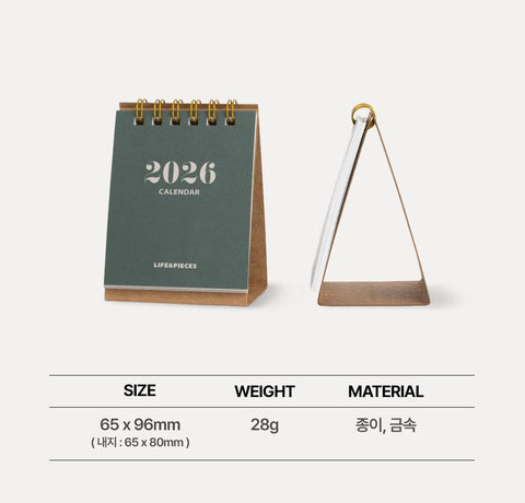 2026 Life&Pieces Mini Desk Calendar