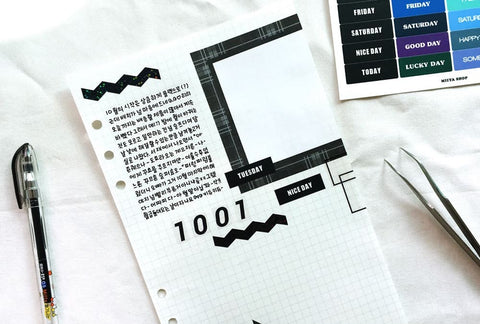 Square Day of the week Sticker | Planner Deco Sticker