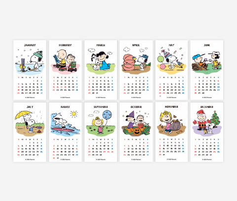 2026 Peanuts Snoopy Sticker Calendar