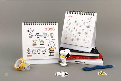 2026 Peanuts Snoopy Classic Square Desk Calendar