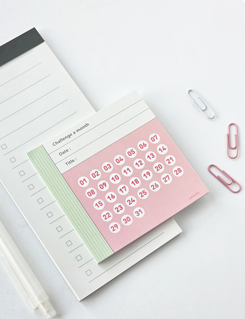 Monthly Habit Notepad to Achieve Your Goal | Memo Pad
