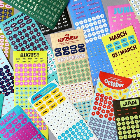 Month Week Day Sticker Pack v.1 | 24sheets