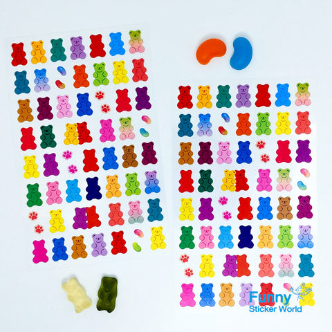 Jelly Bear Sticker | Gummy Bear C586P PVC