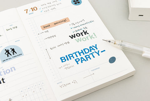 LIFE & PIECES Vintage Typo Sticker Pack | 6sheets