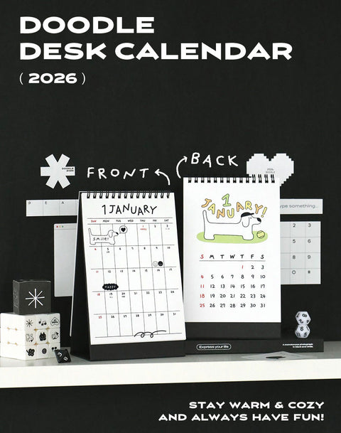 2026 Doodle Desk Calendar