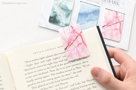 Magnetic Bookmarks 3P _ Marble ver.2