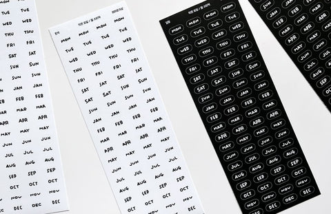 Day & Month Seal Stickers Pack | 2sheets
