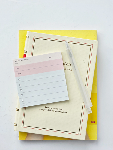 Reading Record Book Memo Pad
