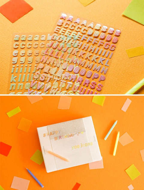 Diary Sticker Pack (Hologram+Removable+Transparent) | 12sheets