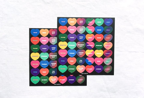 Kitch Day Heart Sticker | Planner Deco Sticker