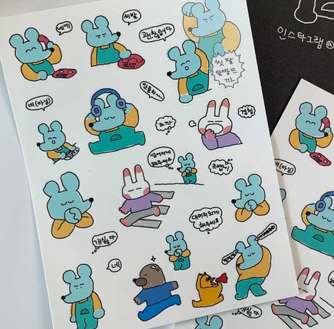 SUKEYDOKEY Sad Social Life Sticker Pack