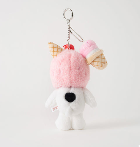 Peanuts Snoopy Strawberry Ice Cream Key Ring 16cm