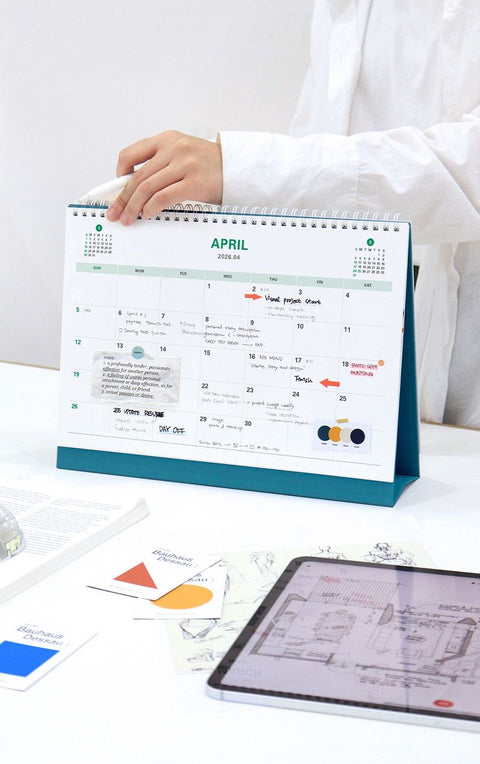 2026 PRISM Work Plan Desk Calendar (OCT.2025-DEC.2026) | Dated + Undated Planner