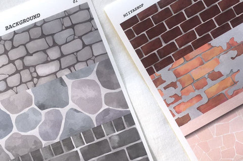Brick Fence Sticker Set | 10sheets