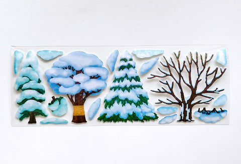 Big Tree Covered with Snow Seal Sticker | Deco Sticker