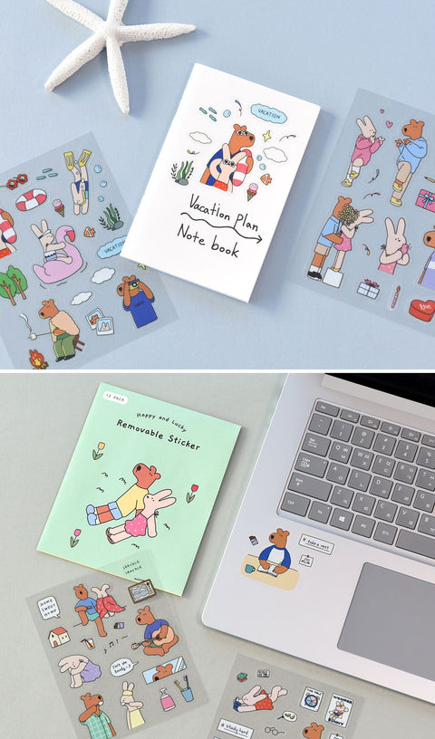 Happy & Lucky Removable Sticker Pack | 12sheets