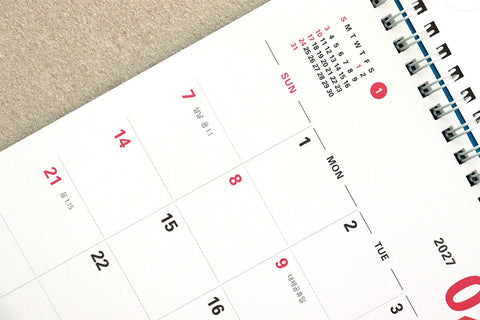 2027 PRISM Desk Calendar (OCT.2026-DEC.2027) | Dated + Undated Planner