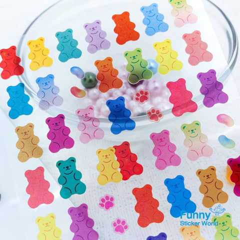 Jelly Bear Sticker | Gummy Bear C586P PVC