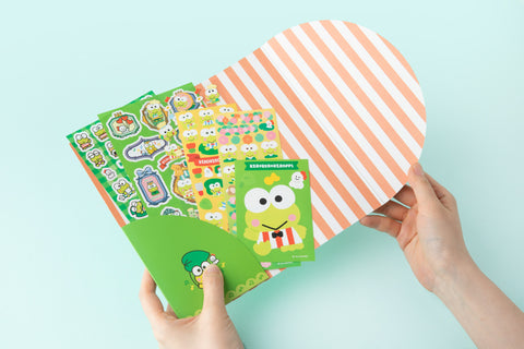 Sanrio KEROKEROKEROPPI Paper File & Sticker Pack