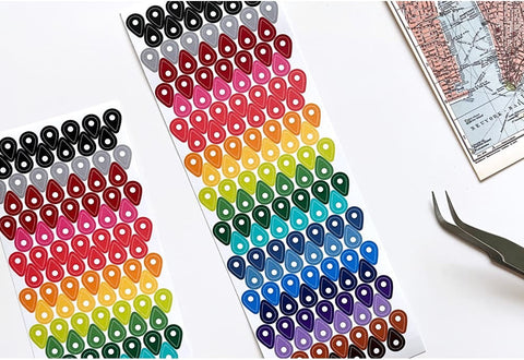Map Pin Seal Sticker | Deco Sticker