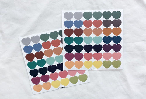 Color Mixed Heart Sticker | Planner Deco Sticker