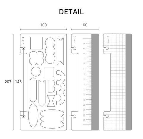 Book marker 3PCS SET for A5 6 holes Binder | Bookmark