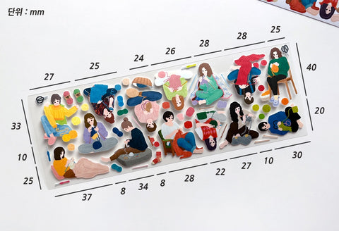 Knitting Seal Sticker