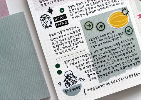 Calm and Clean Grid Memo Pad Set