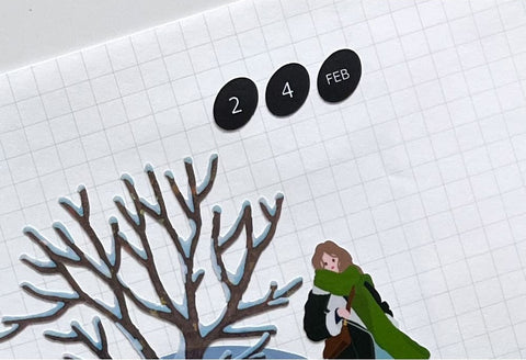 Black Ellipse Day Seal Sticker | Deco Sticker