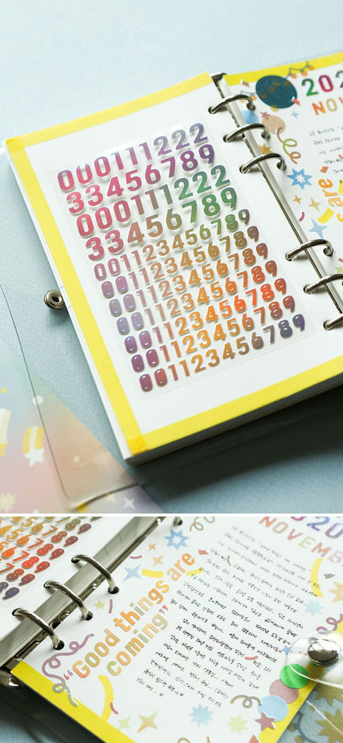 Diary Sticker Pack (Hologram+Removable+Transparent) | 12sheets